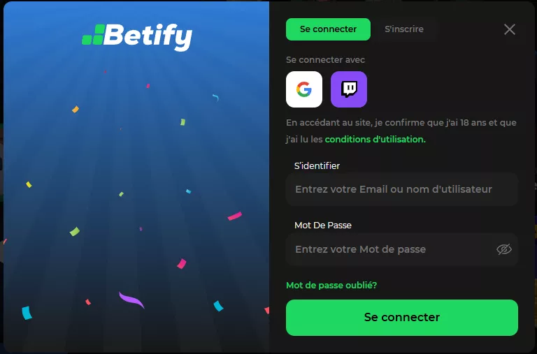 betify connexion 25